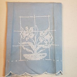 Vintage handmade tea towel w/cross stitch